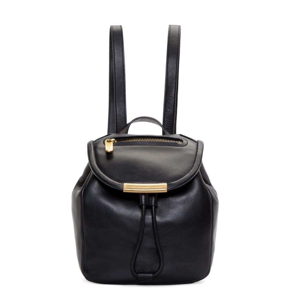 Marc by Marc Jacobs Luna Mini Leather Backpack Black 100% Cow Leather